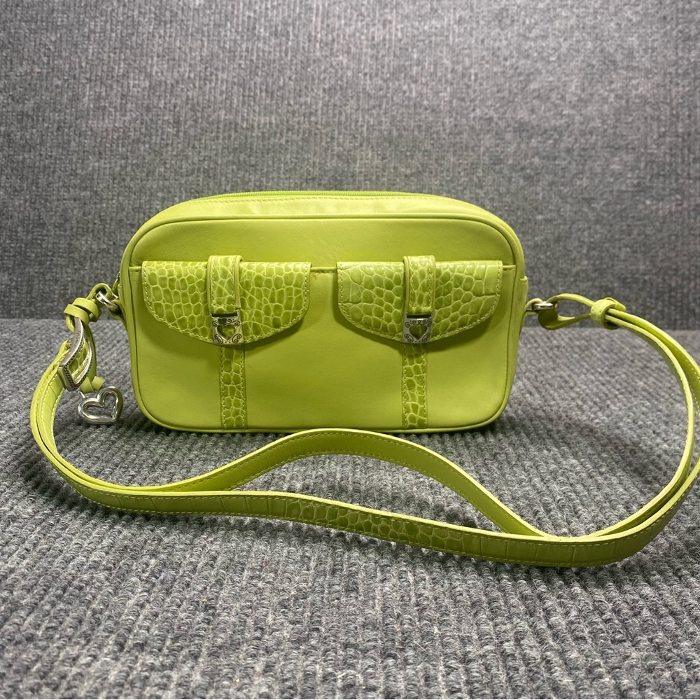 Brighton  Leather Crossbody Bag with Registration Card